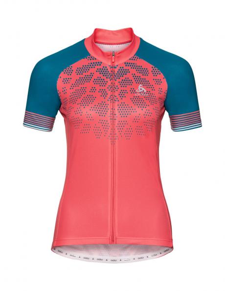 ODLO Велофутболка 1/2 ZIP FUJIN PRINT женская