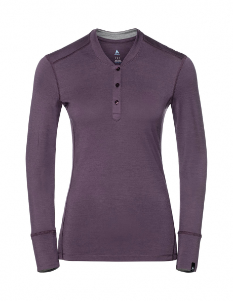 ODLO Футболка длинный рукав и высокий ворот NATURAL 100% MERINO WARM женская
