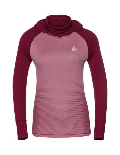 ODLO Футболка длинный рукав с капюшоном и маской ACTIVE WARM Revelstoke женская