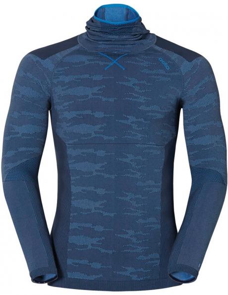 ODLO Футболка длинный рукав c капюшоном и маской BLACKCOMB EVOLUTION WARM мужская