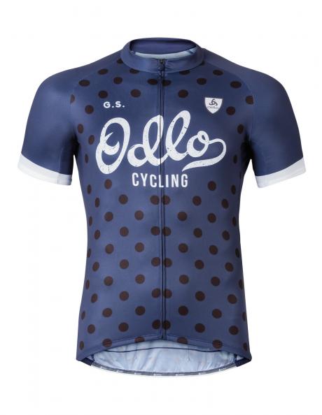 ODLO Велофутболка с воротником-стойкой с коротким рукавом мужская RIDE